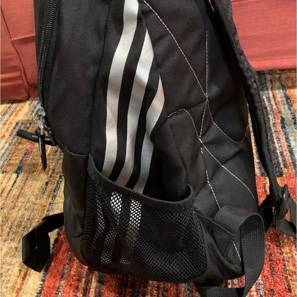 Large Adidas black backpack. Has two outside water bottle pockets. 3 big pockets - Picture 2 of 10